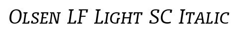 Olsen LF Light SC Italic