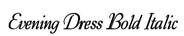 Evening Dress Bold Italic