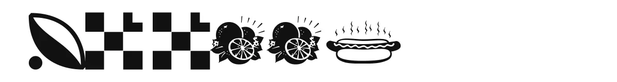 PF Food original font preview