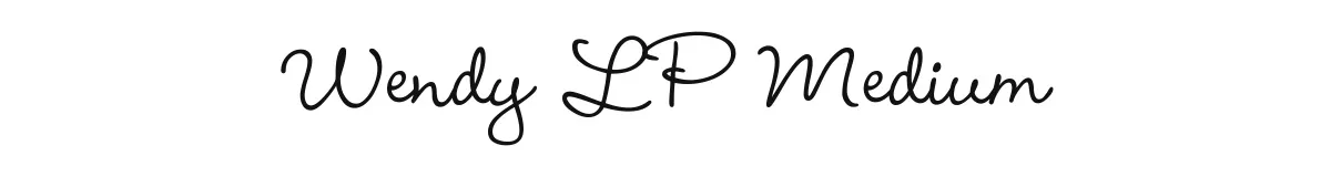 Wendy LP Medium original font preview