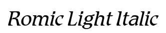 Romic Light Italic