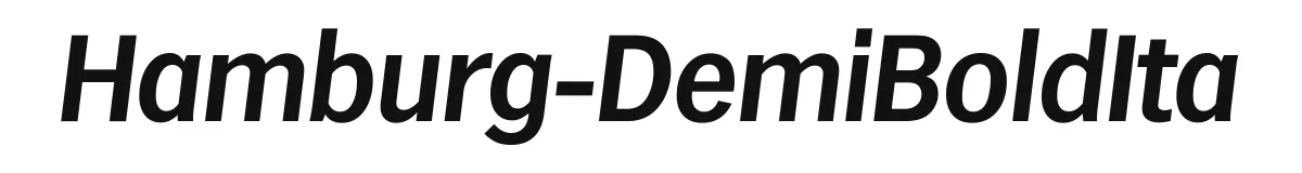 Hamburg-DemiBoldIta original font preview