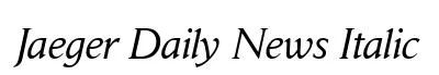 Jaeger Daily News Italic