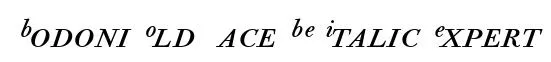 Bodoni Old Face BE Italic Expert