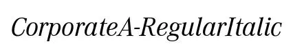 CorporateA-RegularItalic