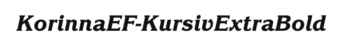 KorinnaEF-KursivExtraBold original font preview