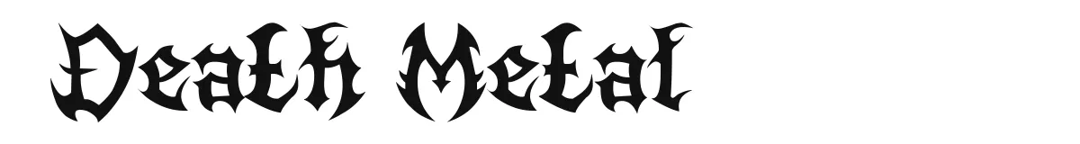 Death Metal original font preview