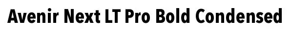 Avenir Next LT Pro Bold Condensed font preview