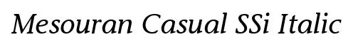 Mesouran Casual SSi Italic