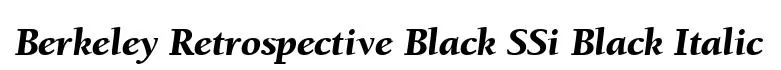 Berkeley Retrospective Black SSi Black Italic