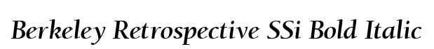 Berkeley Retrospective SSi Bold Italic