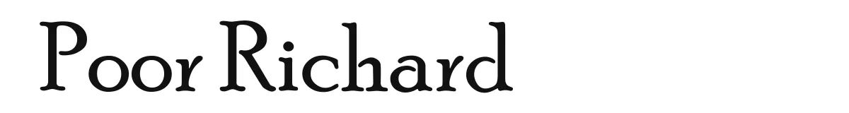 Poor Richard font preview