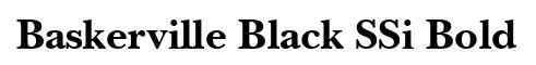 Baskerville Black SSi Bold