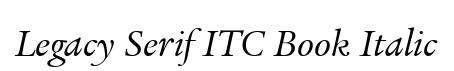 Legacy Serif ITC Book Italic