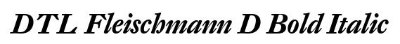 DTL Fleischmann D Bold Italic