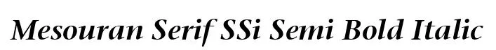 Mesouran Serif SSi Semi Bold Italic