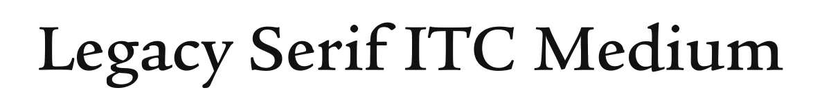 Legacy Serif ITC Medium font preview