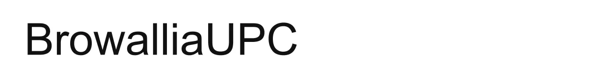 BrowalliaUPC original font preview