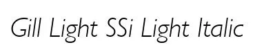 Gill Light SSi Light Italic