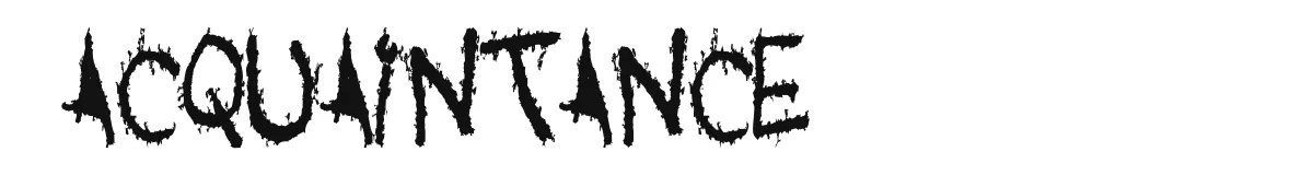 Acquaintance font preview