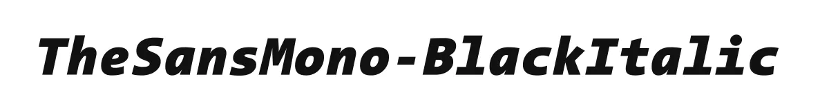 TheSansMono-BlackItalic font preview