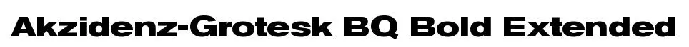 Akzidenz-Grotesk BQ Bold Extended