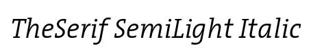 TheSerif SemiLight Italic