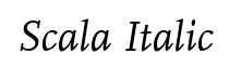 Scala Italic