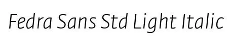 Fedra Sans Std Light Italic