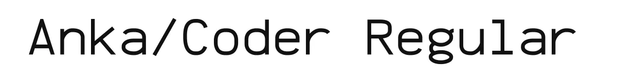 Anka/Coder Regular font preview
