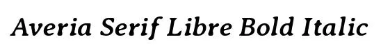 Averia Serif Libre Bold Italic