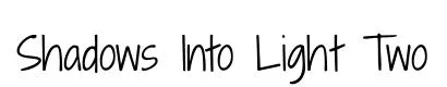 Shadows Into Light Two font preview