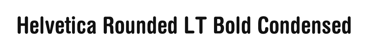 Helvetica Rounded LT Bold Condensed font preview