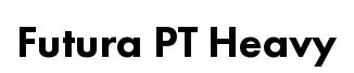 Futura PT Heavy font preview