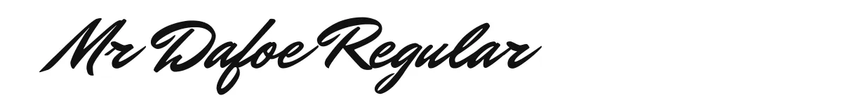 Mr Dafoe Regular font preview