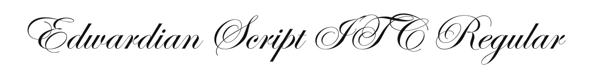 Edwardian Script ITC Regular font preview