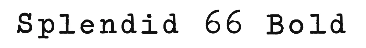 Splendid 66 Bold font preview