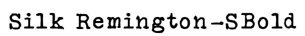 Silk Remington-SBold font preview