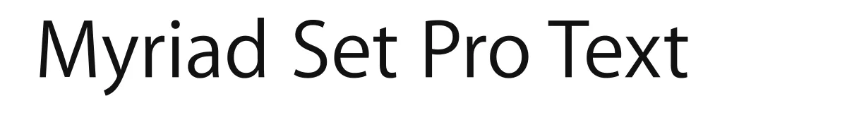 Myriad Set Pro Text font preview