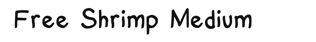 Free Shrimp Medium original font preview