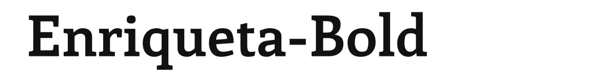 Enriqueta-Bold font preview