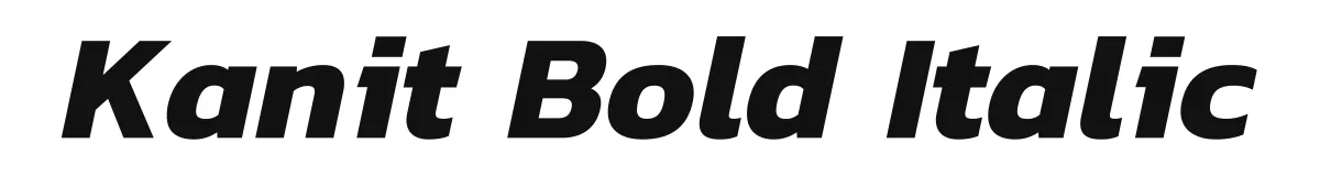 Kanit Bold Italic font preview
