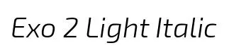 Exo 2 Light Italic