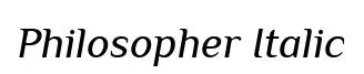 Philosopher Italic