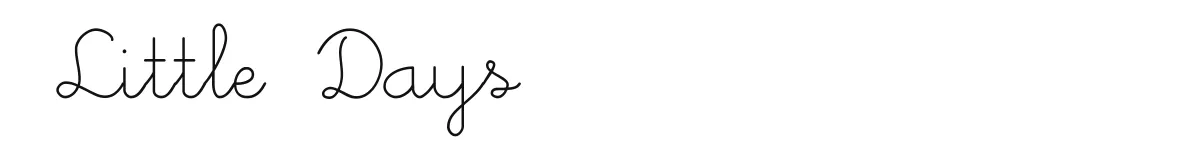 Little Days original font preview