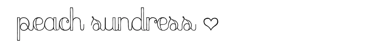 peach sundress ~ original font preview