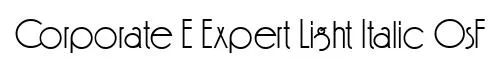 Corporate E Expert Light Italic OsF