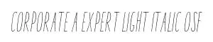 Corporate A Expert Light Italic OsF