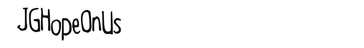 JGHopeOnUs original font preview