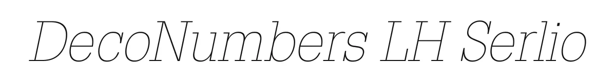 DecoNumbers LH Serlio font preview